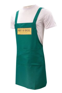 設計薄荷綠圍裙    訂做熱貼膜logo    H型全身圍裙   餐飲   烹飪   AP175